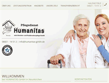 Tablet Screenshot of humanitas-gmbh.de